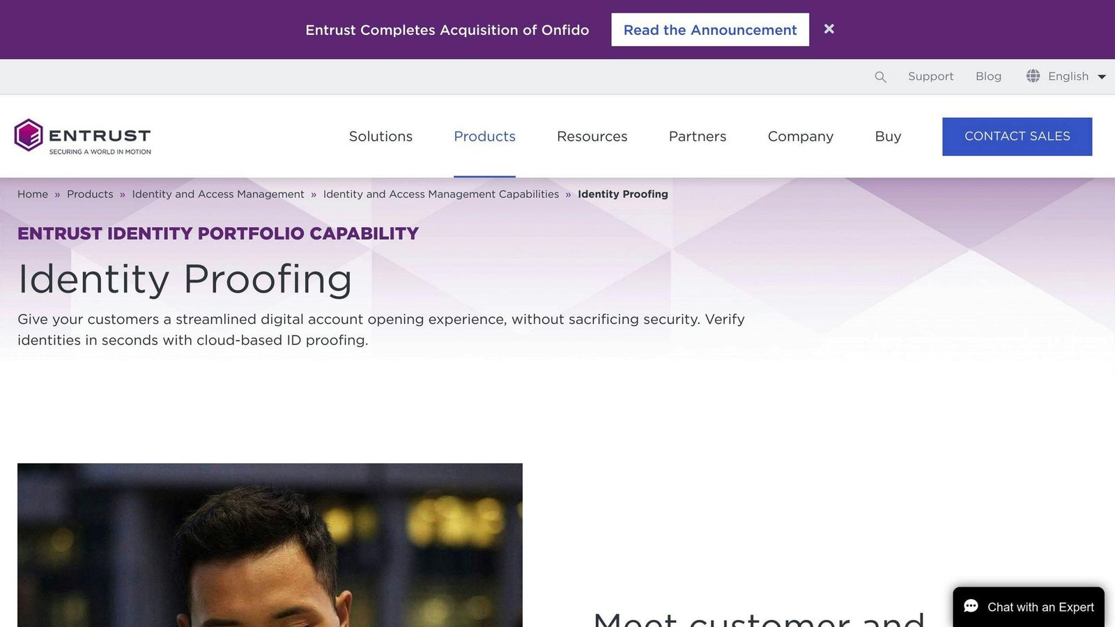 Entrust identity proofing