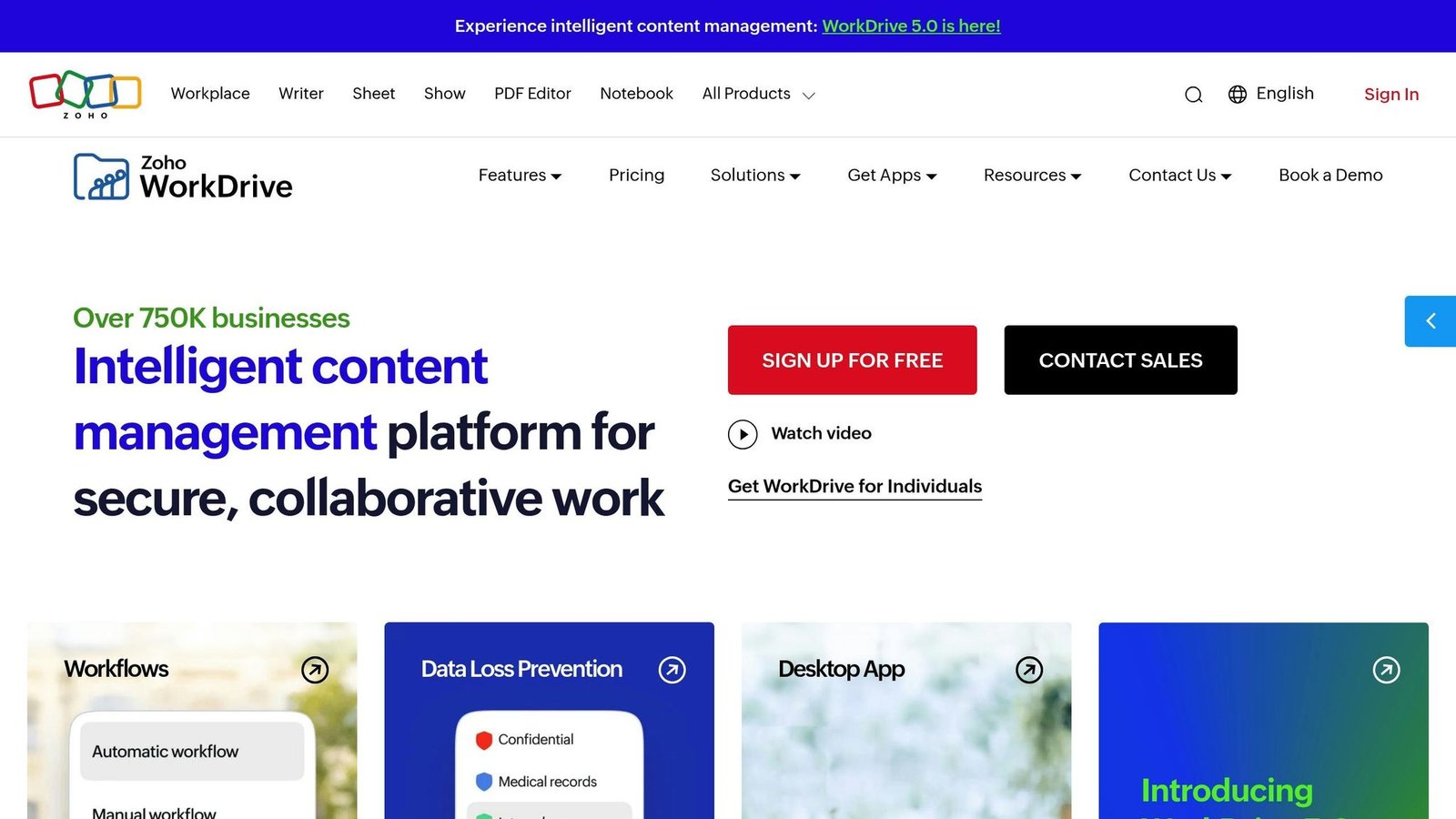 Zoho WorkDrive