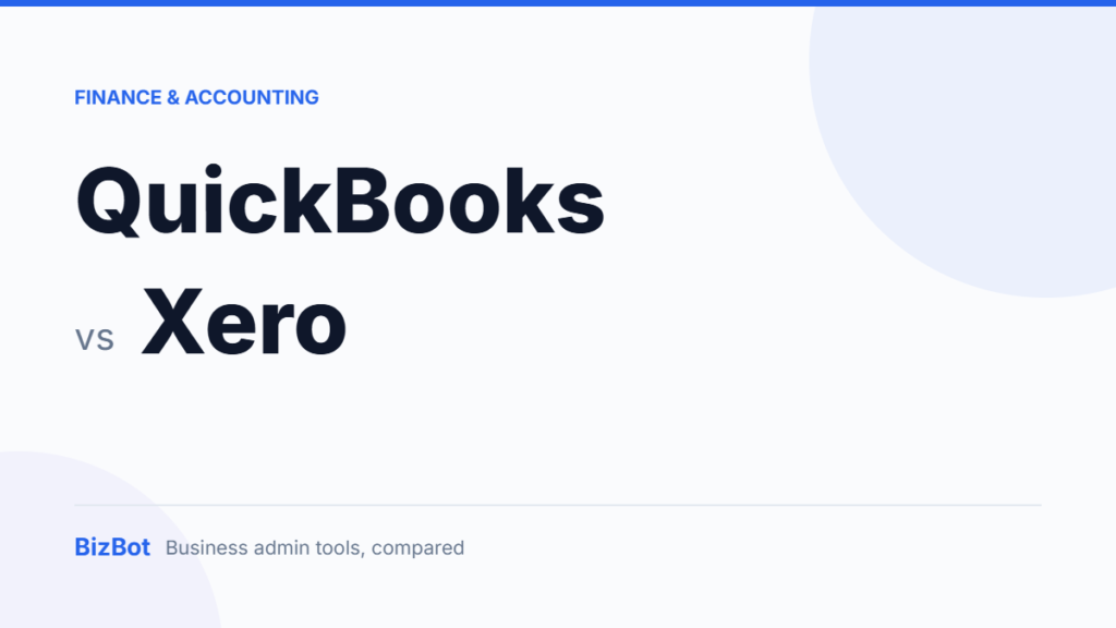 QuickBooks vs Xero compared on BizBot