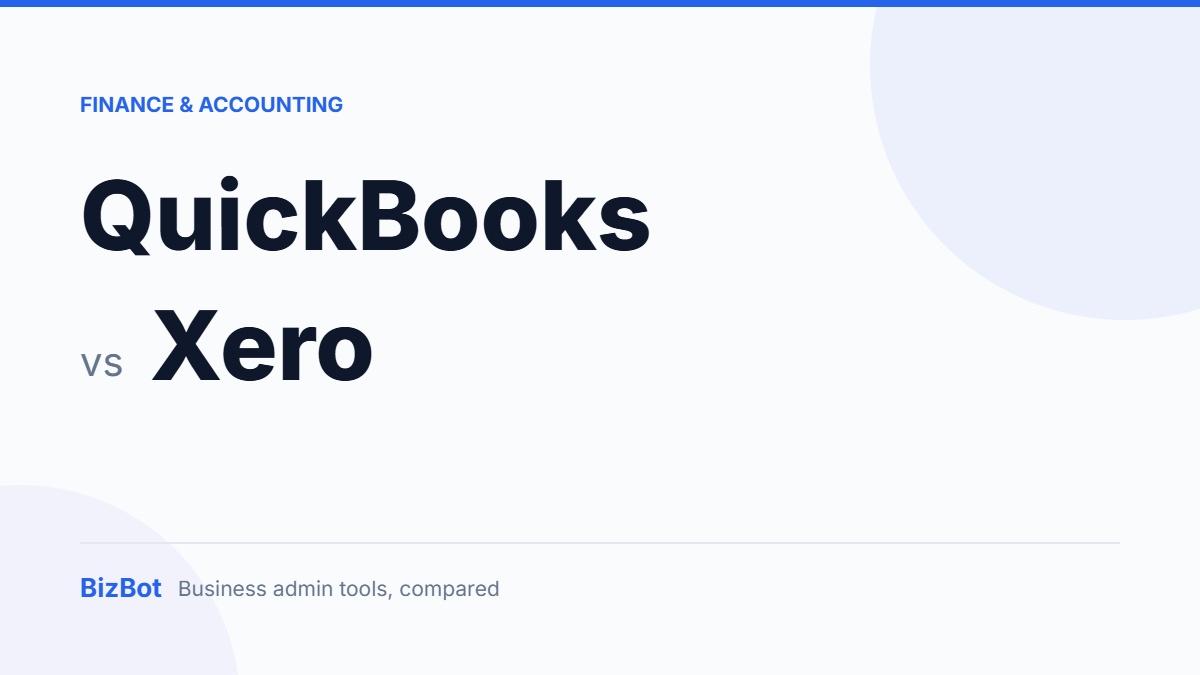 QuickBooks vs Xero compared on BizBot
