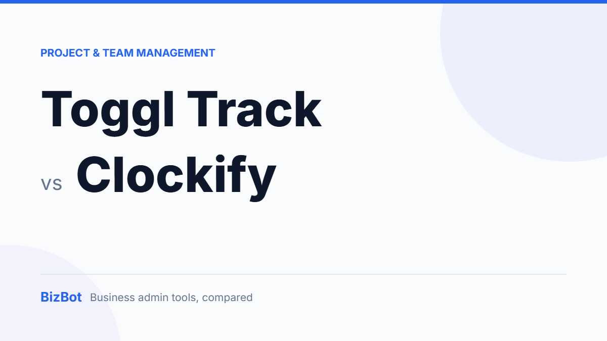 Toggl Track vs Clockify compared on BizBot